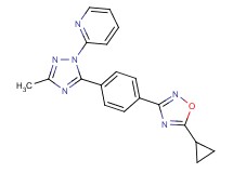 2-{5-[4-(5-cyclopropyl-1,2,4-oxadiazol-3-yl)phenyl]-3-methyl-1H-1,2,4-triazol-1-yl}pyridine