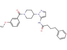 N-{1-[1-(3-methoxybenzoyl)-4-piperidinyl]-1H-pyrazol-5-yl}-4-phenylbutanamide