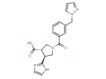 (3S*,4S*)-4-(1H-imidazol-2-yl)-1-[3-(1H-pyrazol-1-ylmethyl)benzoyl]-3-pyrrolidinecarboxylic acid