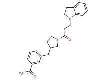 3-({1-[3-(2,3-dihydro-1H-indol-1-yl)propanoyl]-3-pyrrolidinyl}methyl)benzamide