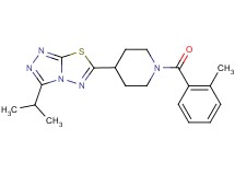 3-isopropyl-6-[1-(2-methylbenzoyl)piperidin-4-yl][1,2,4]triazolo[3,4-b][1,3,4]thiadiazole