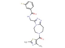 N-({7-[(2,4-dimethyl-1,3-thiazol-5-yl)carbonyl]-6,7,8,9-tetrahydro-5H-[1,2,4]triazolo[4,3-d][1,4]diazepin-3-yl}methyl)-3-fluorobenzamide