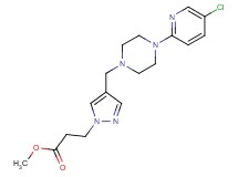 methyl 3-(4-{[4-(5-chloro-2-pyridinyl)-1-piperazinyl]methyl}-1H-pyrazol-1-yl)propanoate