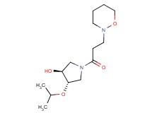 (3S*,4S*)-4-isopropoxy-1-[3-(1,2-oxazinan-2-yl)propanoyl]pyrrolidin-3-ol