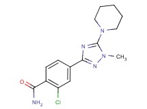 2-chloro-4-(1-methyl-5-piperidin-1-yl-1H-1,2,4-triazol-3-yl)benzamide