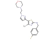 N-(4-fluorobenzyl)-4-methyl-5-{1-[2-(4-morpholinyl)ethyl]-1H-pyrazol-3-yl}-1,3-thiazol-2-amine