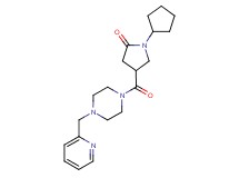 1-cyclopentyl-4-{[4-(2-pyridinylmethyl)-1-piperazinyl]carbonyl}-2-pyrrolidinone
