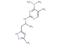N~4~,N~4~,5-trimethyl-N~2~-[1-methyl-2-(3-methyl-1H-pyrazol-5-yl)ethyl]pyrimidine-2,4-diamine