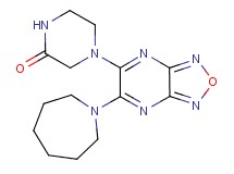 4-[6-(1-azepanyl)[1,2,5]oxadiazolo[3,4-b]pyrazin-5-yl]-2-piperazinone