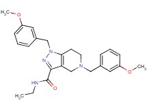 N-ethyl-1,5-bis(3-methoxybenzyl)-4,5,6,7-tetrahydro-1H-pyrazolo[4,3-c]pyridine-3-carboxamide