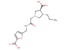(3S*,4S*)-1-(2-{[(5-carboxy-2-furyl)methyl]amino}-2-oxoethyl)-4-propylpyrrolidine-3-carboxylic acid