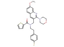 N-[2-(4-fluorophenyl)ethyl]-N-{[7-methoxy-2-(4-morpholinyl)-3-quinolinyl]methyl}-2-thiophenecarboxamide
