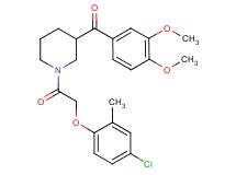 {1-[(4-chloro-2-methylphenoxy)acetyl]-3-piperidinyl}(3,4-dimethoxyphenyl)methanone