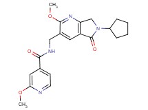 N-[(6-cyclopentyl-2-methoxy-5-oxo-6,7-dihydro-5H-pyrrolo[3,4-b]pyridin-3-yl)methyl]-2-methoxyisonicotinamide