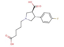 (3S*,4R*)-1-(4-carboxybutyl)-4-(4-fluorophenyl)pyrrolidine-3-carboxylic acid