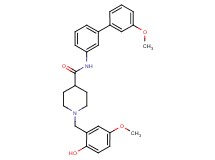 1-(2-hydroxy-5-methoxybenzyl)-N-(3'-methoxy-3-biphenylyl)-4-piperidinecarboxamide