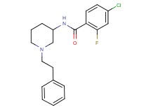 4-chloro-2-fluoro-N-[1-(2-phenylethyl)-3-piperidinyl]benzamide