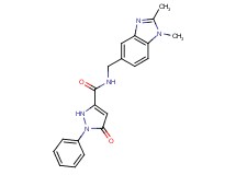 N-[(1,2-dimethyl-1H-benzimidazol-5-yl)methyl]-5-oxo-1-phenyl-2,5-dihydro-1H-pyrazole-3-carboxamide