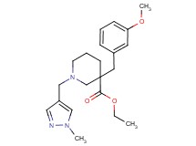 ethyl 3-(3-methoxybenzyl)-1-[(1-methyl-1H-pyrazol-4-yl)methyl]-3-piperidinecarboxylate
