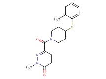 2-methyl-6-({4-[(2-methylphenyl)thio]-1-piperidinyl}carbonyl)-3(2H)-pyridazinone