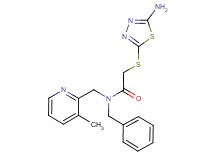 2-[(5-amino-1,3,4-thiadiazol-2-yl)thio]-N-benzyl-N-[(3-methylpyridin-2-yl)methyl]acetamide