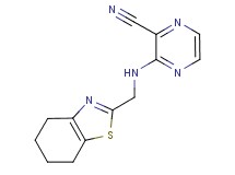 3-[(4,5,6,7-tetrahydro-1,3-benzothiazol-2-ylmethyl)amino]-2-pyrazinecarbonitrile