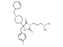 5-[1-(3-cyclohexen-1-ylmethyl)-4-piperidinyl]-3-[3-(dimethylamino)propyl]-5-(4-fluorobenzyl)-2,4-imidazolidinedione