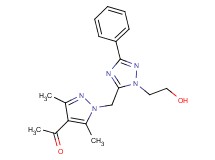 1-(1-{[1-(2-hydroxyethyl)-3-phenyl-1H-1,2,4-triazol-5-yl]methyl}-3,5-dimethyl-1H-pyrazol-4-yl)ethanone
