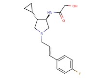 N-{rel-(3R,4S)-4-cyclopropyl-1-[(2E)-3-(4-fluorophenyl)-2-propen-1-yl]-3-pyrrolidinyl}-2-hydroxyacetamide hydrochloride