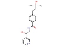 4-(3-hydroxy-3-methylbutyl)-N-[2-hydroxy-2-(3-pyridinyl)ethyl]benzamide