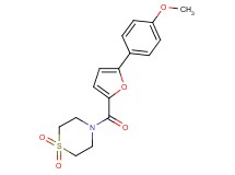 4-[5-(4-methoxyphenyl)-2-furoyl]thiomorpholine 1,1-dioxide