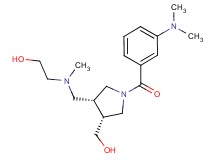 2-[{[(3R*,4R*)-1-[3-(dimethylamino)benzoyl]-4-(hydroxymethyl)pyrrolidin-3-yl]methyl}(methyl)amino]ethanol