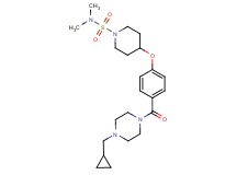 4-(4-{[4-(cyclopropylmethyl)-1-piperazinyl]carbonyl}phenoxy)-N,N-dimethyl-1-piperidinesulfonamide