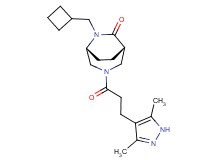 (1S*,5R*)-6-(cyclobutylmethyl)-3-[3-(3,5-dimethyl-1H-pyrazol-4-yl)propanoyl]-3,6-diazabicyclo[3.2.2]nonan-7-one
