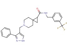 6-[(3-phenyl-1H-pyrazol-4-yl)methyl]-N-[3-(trifluoromethyl)benzyl]-6-azaspiro[2.5]octane-1-carboxamide