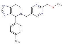 5-{[2-(methoxymethyl)pyrimidin-5-yl]methyl}-4-(4-methylphenyl)-4,5,6,7-tetrahydro-1H-imidazo[4,5-c]pyridine