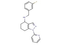 N-(3-fluorobenzyl)-1-(2-pyridinyl)-4,5,6,7-tetrahydro-1H-indazol-4-amine