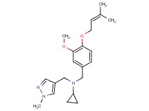 N-{3-methoxy-4-[(3-methylbut-2-en-1-yl)oxy]benzyl}-N-[(1-methyl-1H-pyrazol-4-yl)methyl]cyclopropanamine
