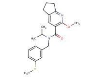 N-isopropyl-2-methoxy-N-[3-(methylthio)benzyl]-6,7-dihydro-5H-cyclopenta[b]pyridine-3-carboxamide