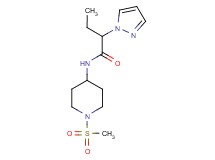 N-[1-(methylsulfonyl)-4-piperidinyl]-2-(1H-pyrazol-1-yl)butanamide