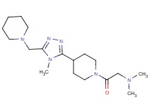 N,N-dimethyl-2-{4-[4-methyl-5-(piperidin-1-ylmethyl)-4H-1,2,4-triazol-3-yl]piperidin-1-yl}-2-oxoethanamine