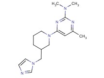 4-[3-(1H-imidazol-1-ylmethyl)piperidin-1-yl]-N,N,6-trimethylpyrimidin-2-amine