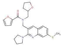 N-{[7-(methylthio)-2-(1-pyrrolidinyl)-3-quinolinyl]methyl}-N-(tetrahydro-2-furanylmethyl)-2-furamide