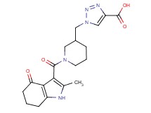 1-({1-[(2-methyl-4-oxo-4,5,6,7-tetrahydro-1H-indol-3-yl)carbonyl]piperidin-3-yl}methyl)-1H-1,2,3-triazole-4-carboxylic acid