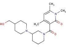 3-{[4-(hydroxymethyl)-1,3'-bipiperidin-1'-yl]carbonyl}-1,4,6-trimethyl-2(1H)-pyridinone