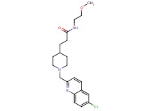 3-{1-[(6-chloro-2-quinolinyl)methyl]-4-piperidinyl}-N-(2-methoxyethyl)propanamide