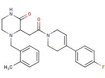 3-{2-[4-(4-fluorophenyl)-3,6-dihydro-1(2H)-pyridinyl]-2-oxoethyl}-4-(2-methylbenzyl)-2-piperazinone