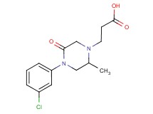 3-[4-(3-chlorophenyl)-2-methyl-5-oxo-1-piperazinyl]propanoic acid