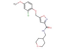 5-[(2-chloro-4-methoxyphenoxy)methyl]-N-(tetrahydro-2H-pyran-4-ylmethyl)-3-isoxazolecarboxamide