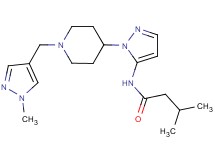 3-methyl-N-(1-{1-[(1-methyl-1H-pyrazol-4-yl)methyl]-4-piperidinyl}-1H-pyrazol-5-yl)butanamide